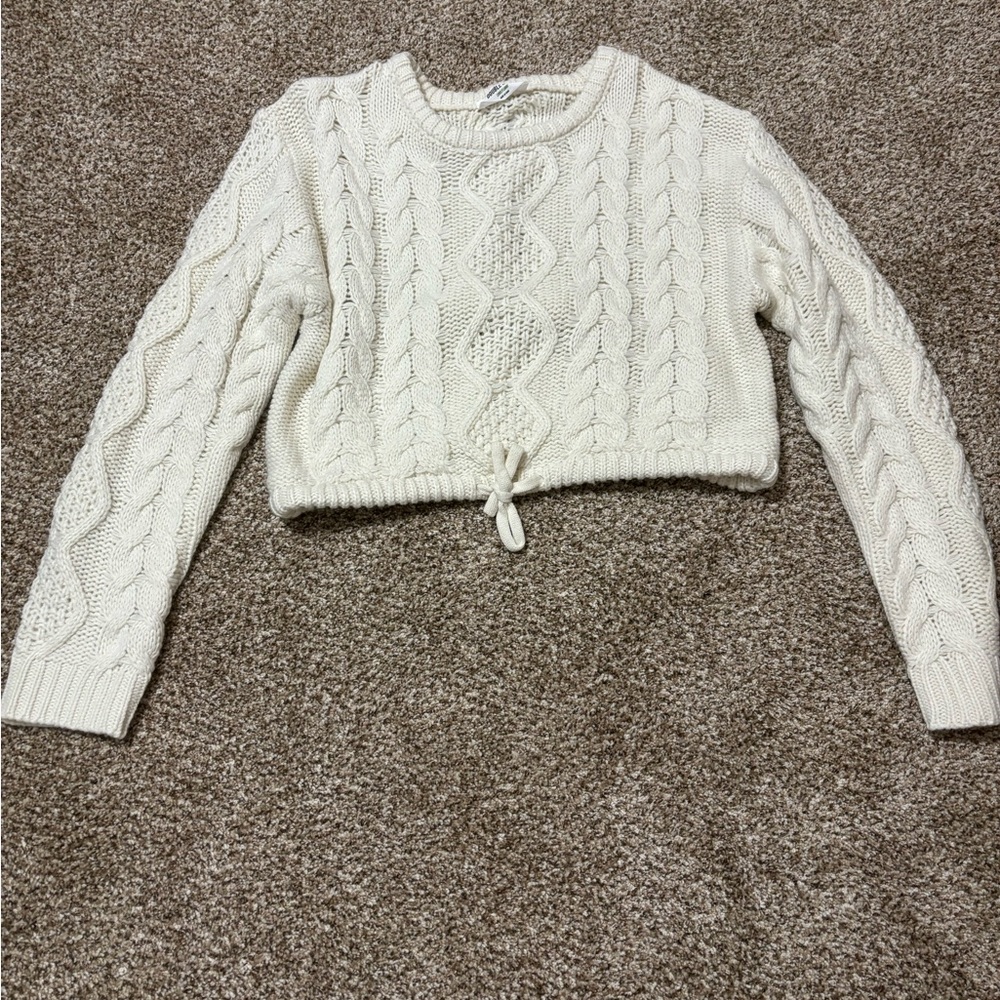 Double Zero Cream Cable Knit Sweater